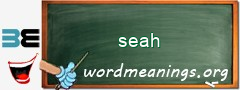 WordMeaning blackboard for seah